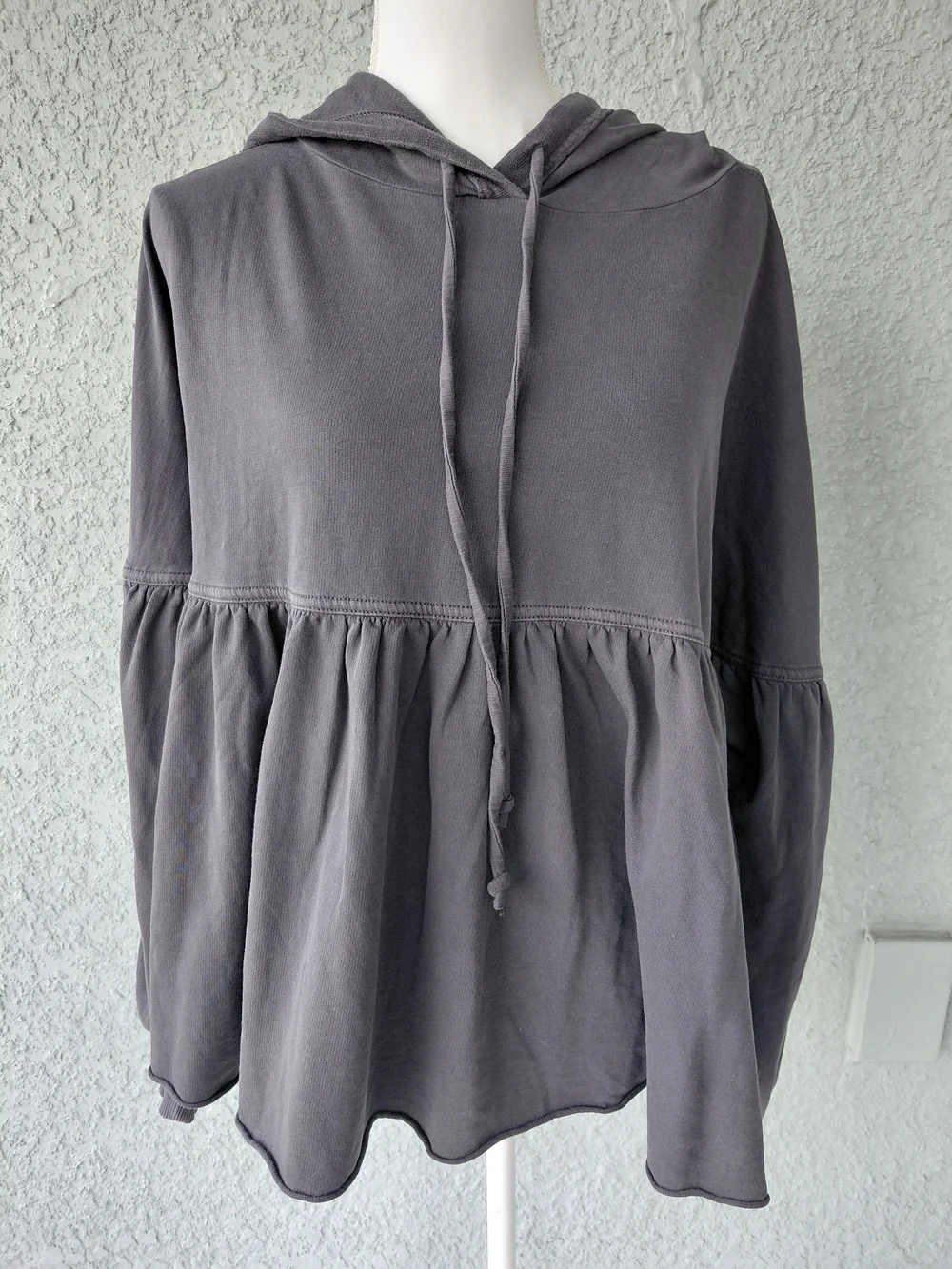 NWT Aerie Lounge Hoodie Peplum Hem Oversized Cozy Sweatshirt M - Picture 4 of 11